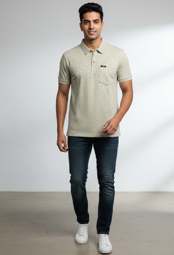 JACQUARD T-SHIRT