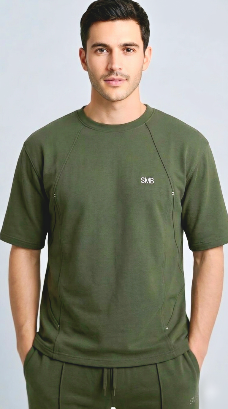 STYLISH KOREAN OVERSIZE TSHIRT OLIVE GREEN