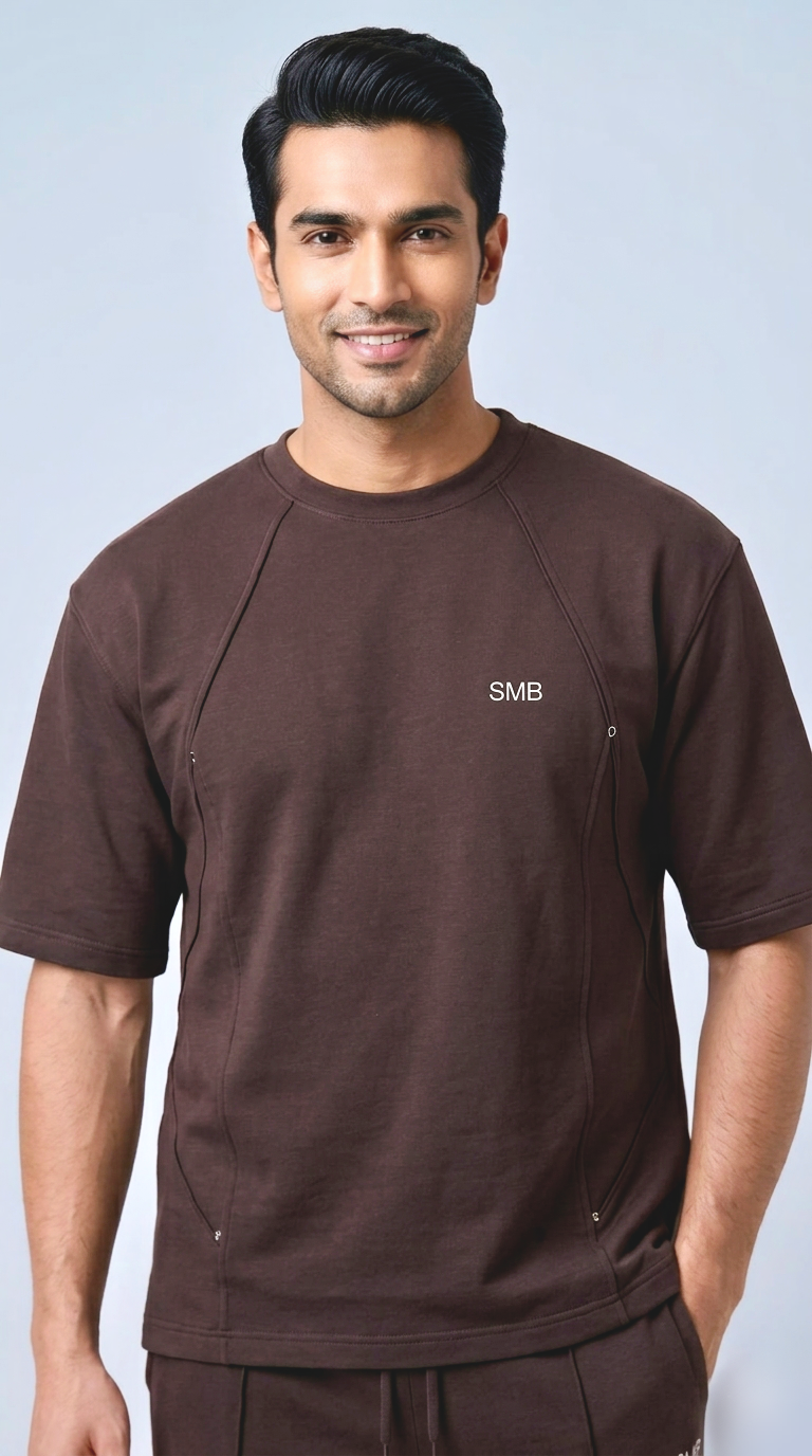 STYLISH KOREAN OVERSIZE TSHIRT BROWN